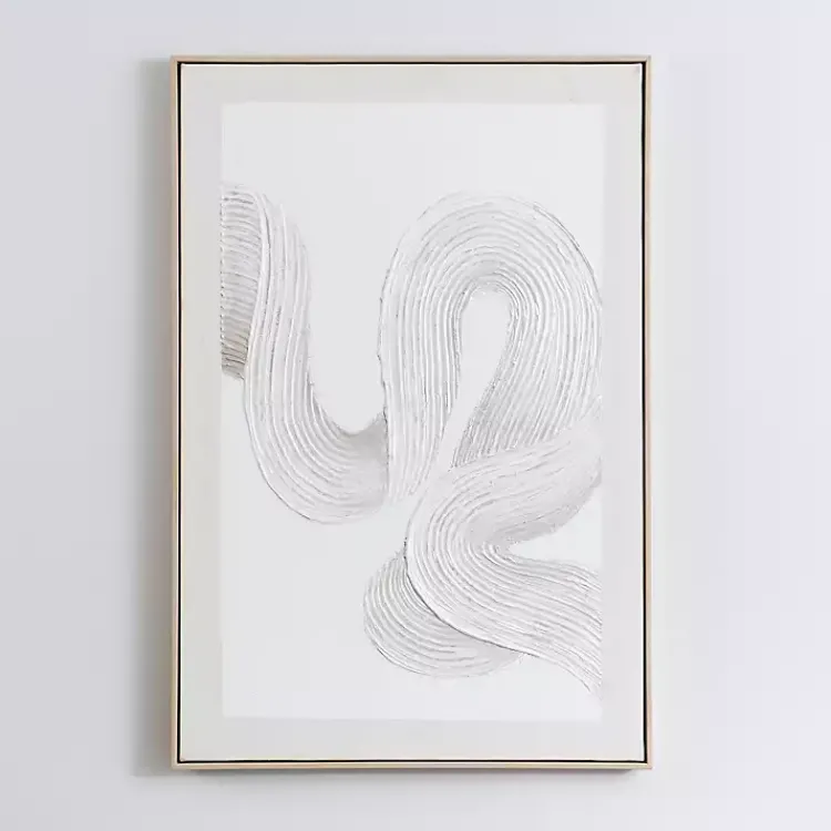 Kirklands Home Ivory Swirls Framed Canvas Art Print