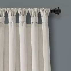 Kirklands Home Top Knotted Burlap Curtain Panel Set, 84 in. Ivory Outlet
