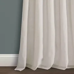 Kirklands Home Top Knotted Burlap Curtain Panel Set, 84 in. Ivory Outlet