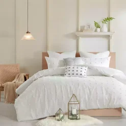 Kirklands Home Tufted Cotton 7-pc. Full/Queen Duvet Set Ivory Clearance