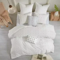 Kirklands Home Tufted Cotton 7-pc. Full/Queen Duvet Set Ivory Clearance