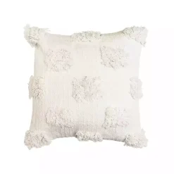 Pillows>Kirklands Home Ivory Tufted Dots Throw Pillow White