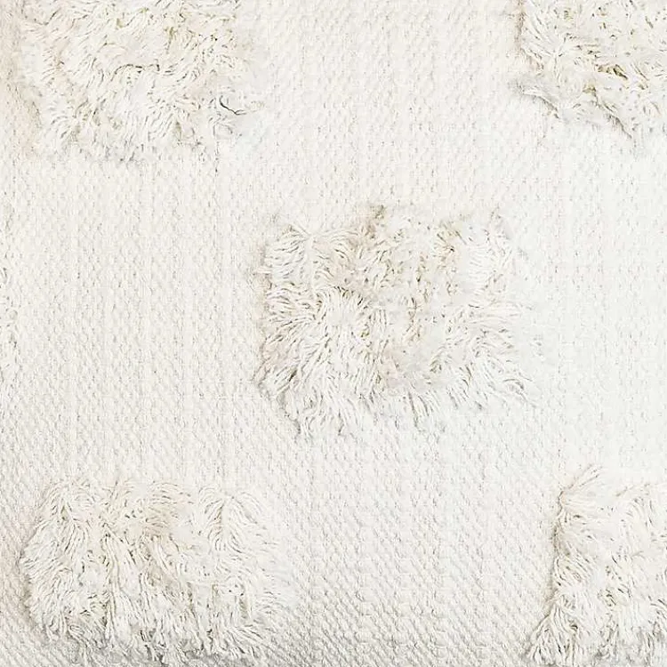 Pillows>Kirklands Home Ivory Tufted Dots Throw Pillow White