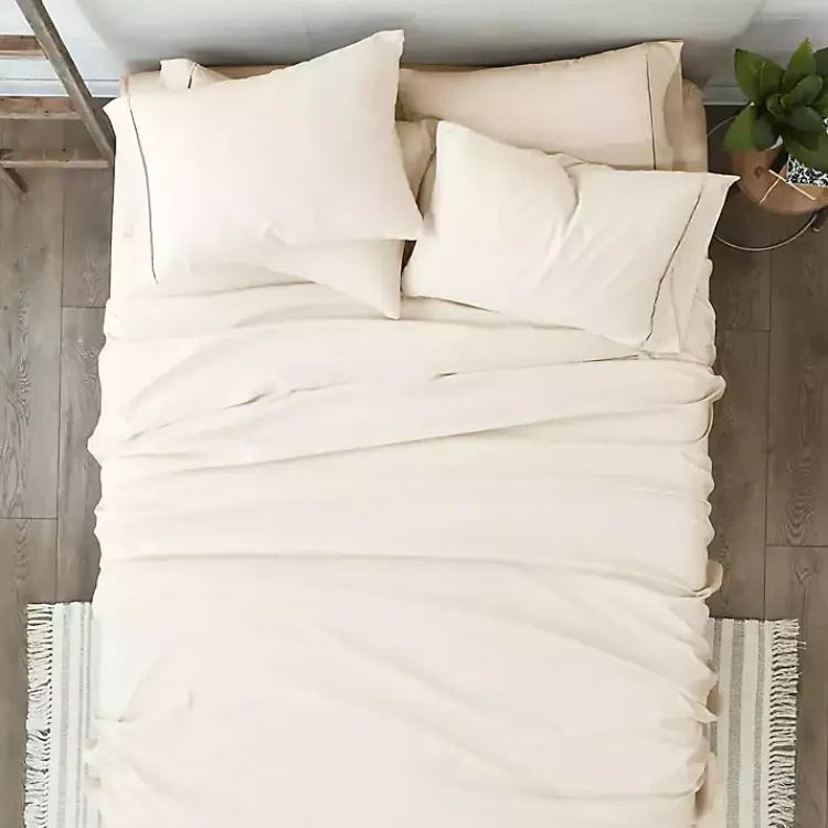 Kirklands Home Ultra Soft 6-pc. Full Sheet Set Ivory New