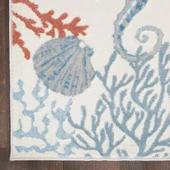 Kirklands Home Ivory Underwater Paradise Area Rug, 5x7 Clearance
