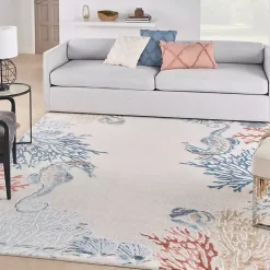 Kirklands Home Ivory Underwater Paradise Area Rug, 7x9 Discount