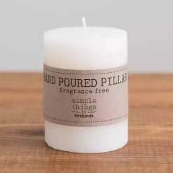 Candles>Kirklands Home Unscented Pillar Candle, 4 in. Ivory