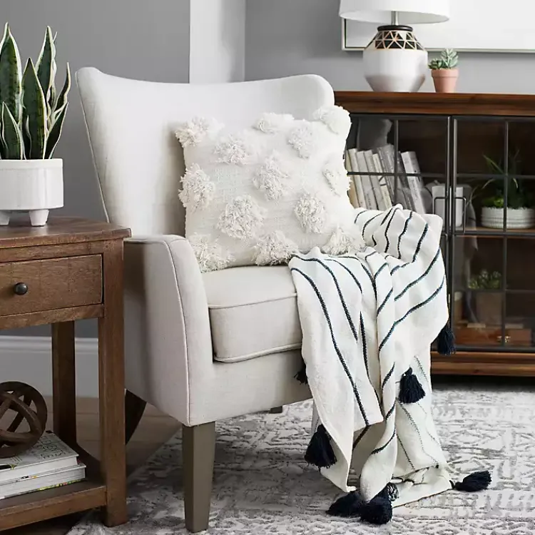 Kirklands Home Upholstered Armchair Ivory Sale
