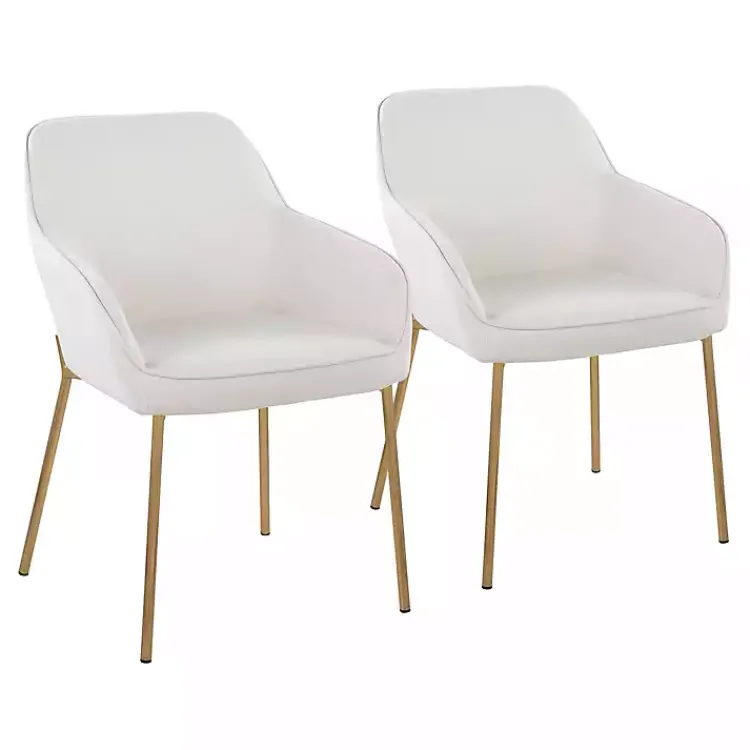 Kirklands Home Upholstered Daniella Dining Chairs, Set of 2 Ivory Best