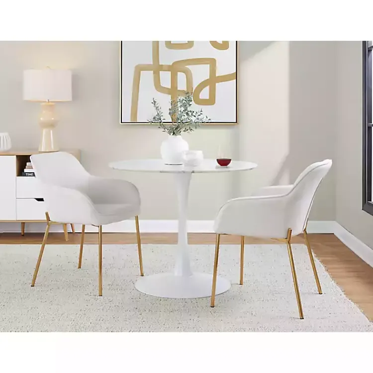 Kirklands Home Upholstered Daniella Dining Chairs, Set of 2 Ivory Best