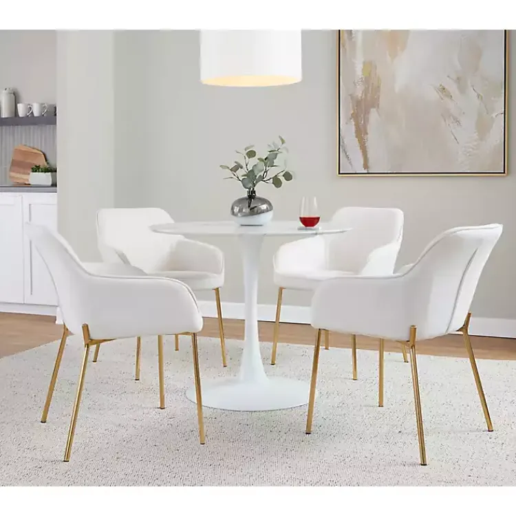 Kirklands Home Upholstered Daniella Dining Chairs, Set of 2 Ivory Best