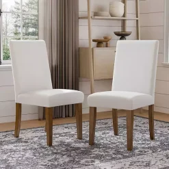 Kirklands Home Upholstered Katie Dining Chairs, Set of 2 Ivory Outlet