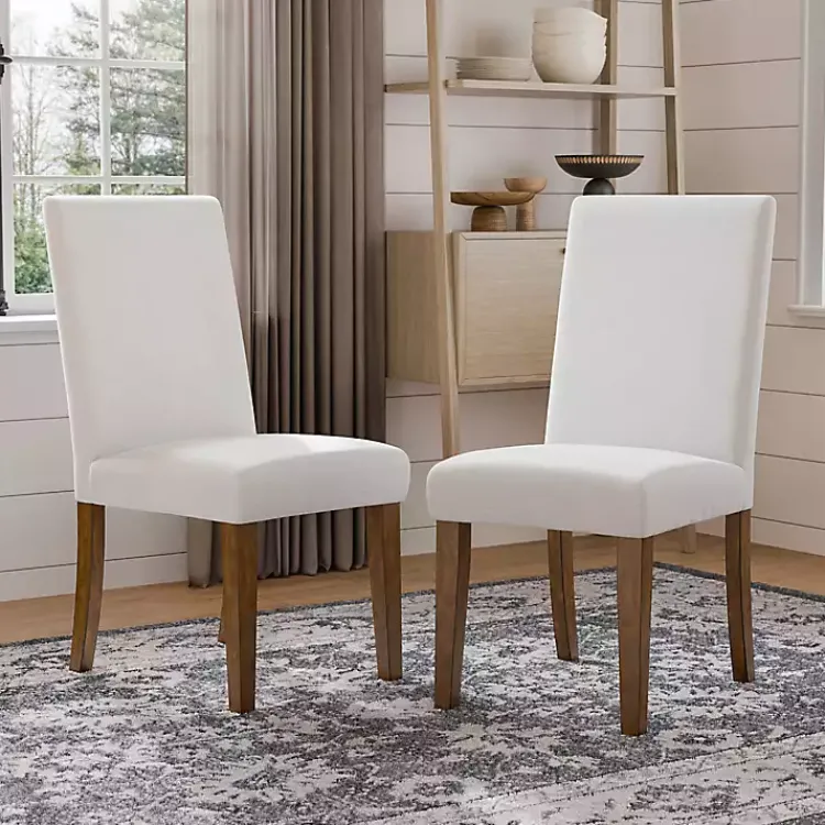 Kirklands Home Upholstered Katie Dining Chairs, Set of 2 Ivory Outlet