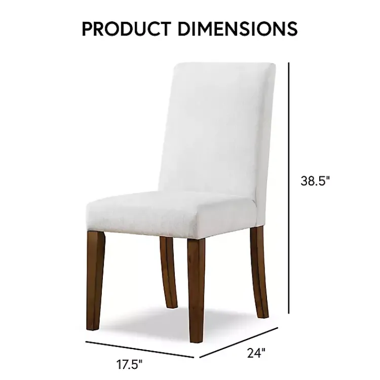 Kirklands Home Upholstered Katie Dining Chairs, Set of 2 Ivory Outlet