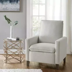 Kirklands Home Upholstered Push-Back Recliner Ivory New