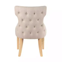 Kirklands Home Upholstered Wingback Dining Chairs, Set of 2 Ivory Sale