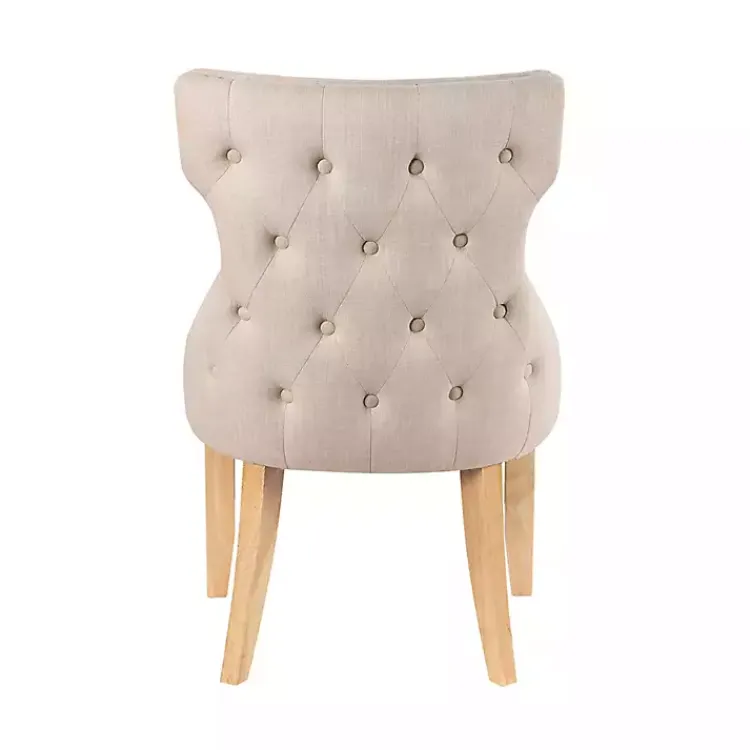 Kirklands Home Upholstered Wingback Dining Chairs, Set of 2 Ivory Sale