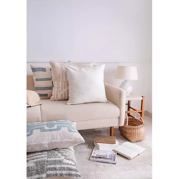 Pillows>Kirklands Home Velvet Handmade Throw Pillow Ivory