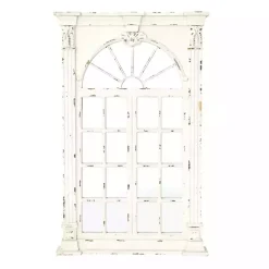 Kirklands Home Ivory Window Frame Beveled Mirror Sale