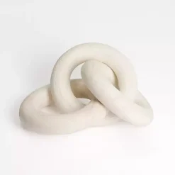 Statues & Figurines>Kirklands Home Wood Oversized Chain Ivory