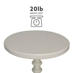 Kirklands Home Wood Spindle Side Table Ivory Discount