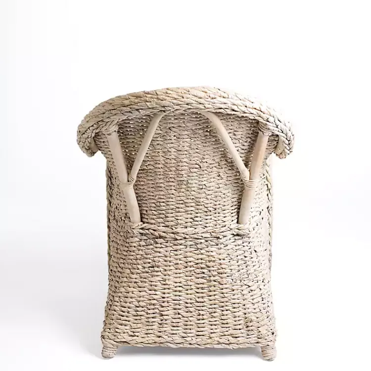 Kirklands Home Woven Rattan Dining Chair Ivory Sale