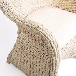 Kirklands Home Woven Rattan Dining Chair Ivory Sale