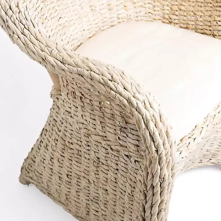 Kirklands Home Woven Rattan Dining Chair Ivory Sale