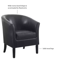 Kirklands Home Jack Barrel Back Club Chair Black Clearance