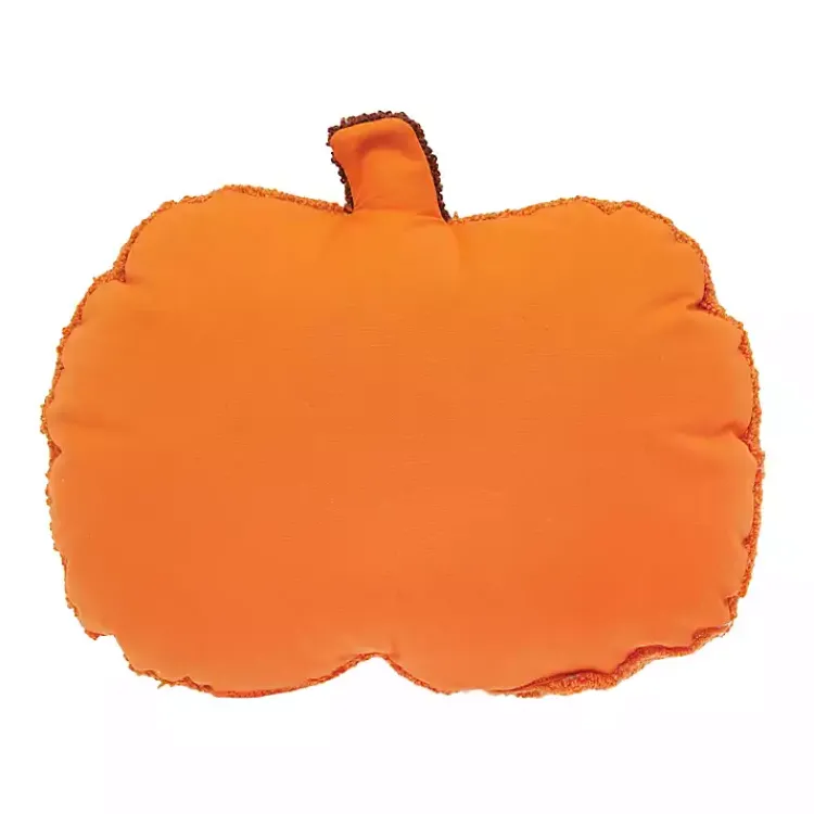 Halloween>Kirklands Home Jack-O-Lantern Shaped Halloween Throw Pillow