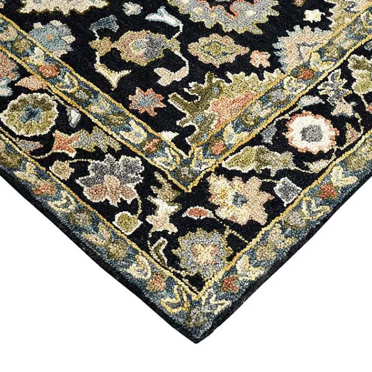 Kirklands Home Jackson Black Hand-Tufted Area Rug, 8x10 New
