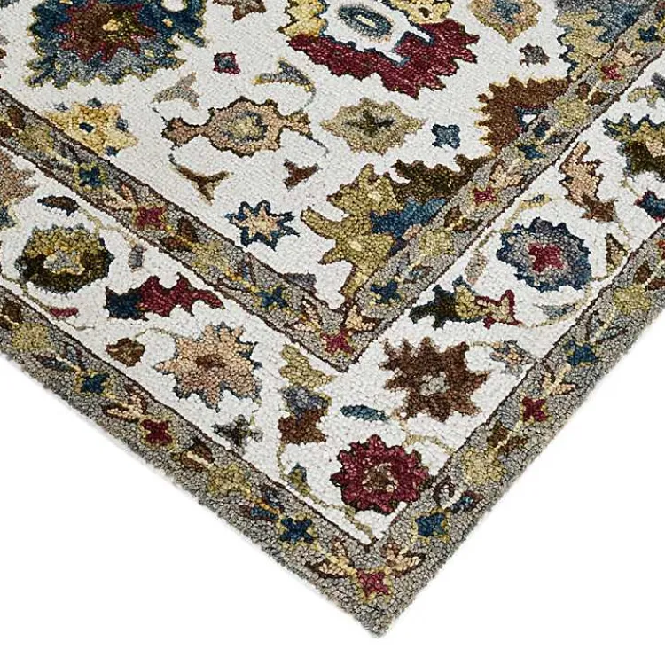 Kirklands Home Jackson Ivory Hand-Tufted Area Rug, 5x7 New