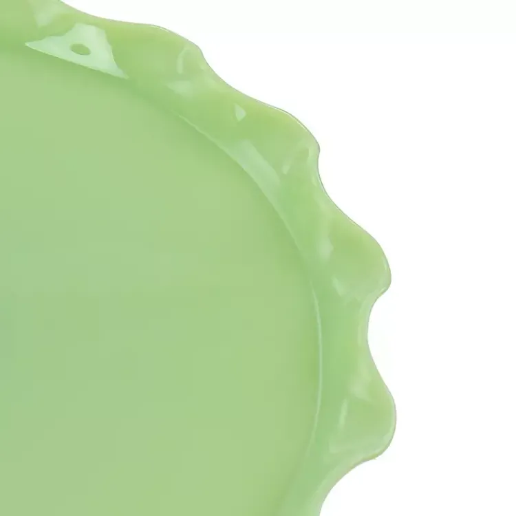 Kirklands Home Jadeite Glass Martha Stewart Scalloped Cake Stand Green Sale