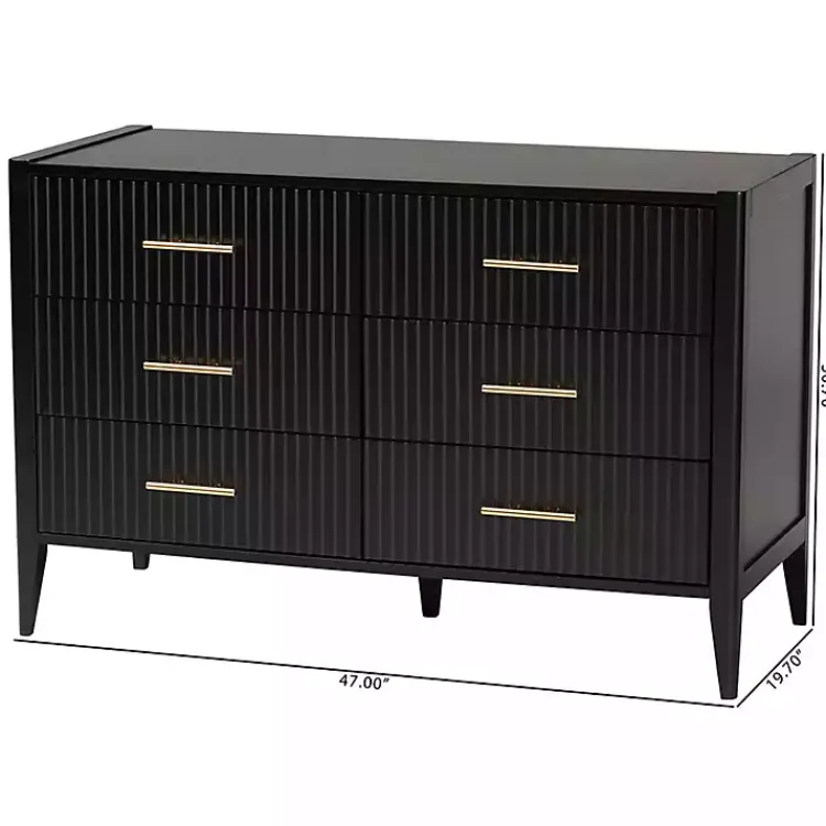 Kirklands Home James 6-Drawer Dresser Black Online