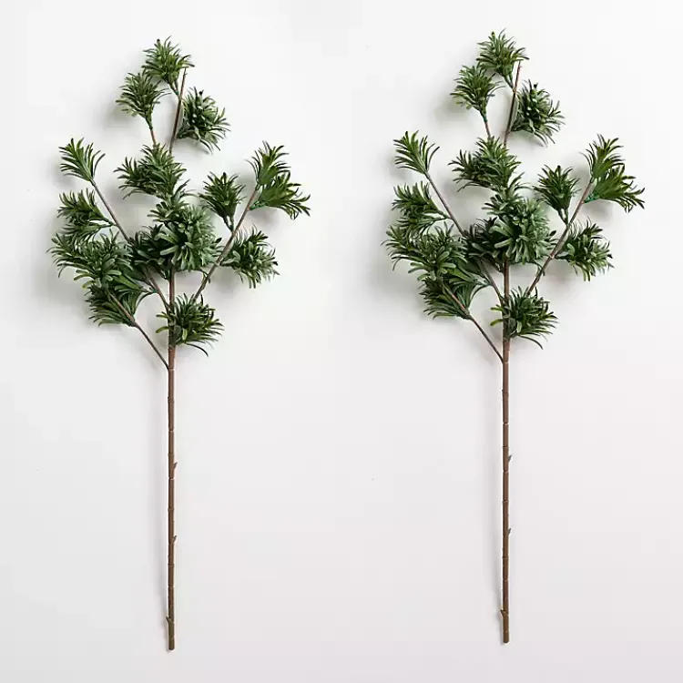 Stems & Bouquets>Kirklands Home Japanese Pine Stems, Set of 2 Green