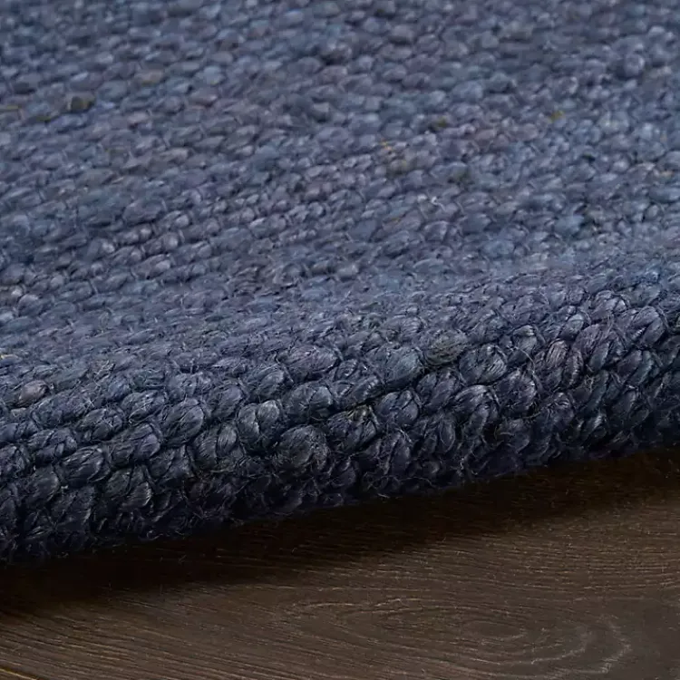 Kirklands Home Jaxon Navy Natural Jute Area Rug, 8x10 Blue Clearance