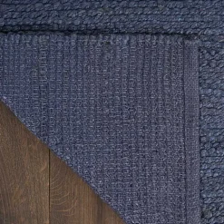 Kirklands Home Jaxon Navy Natural Jute Area Rug, 8x10 Blue Clearance