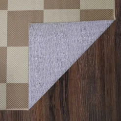 Kirklands Home Jaya Natural Checkered Washable Area Rug, 5x7 Hot