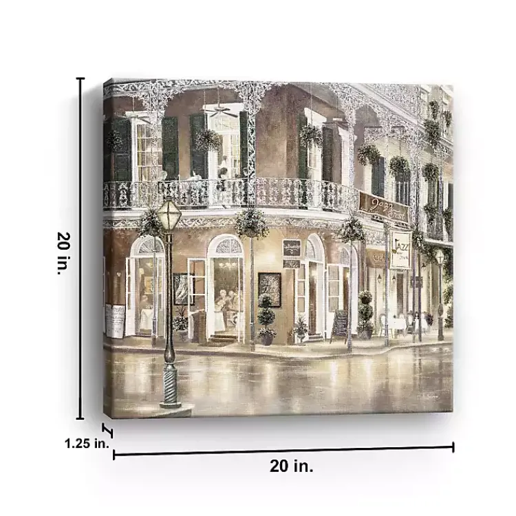 Mardi Gras Decorations>Kirklands Home Jazz Street I Canvas Art Print, 20x20 in.