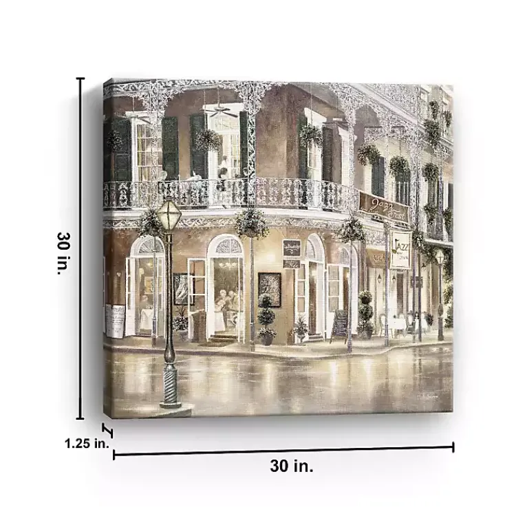 Mardi Gras Decorations>Kirklands Home Jazz Street I Canvas Art Print, 30x30 in.