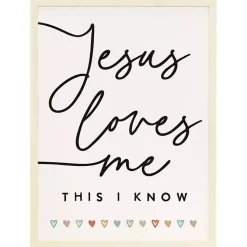 Kirklands Home Jesus Loves Me Wood Wall Plaque Hot