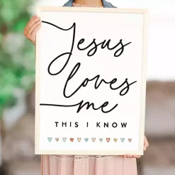 Kirklands Home Jesus Loves Me Wood Wall Plaque Hot