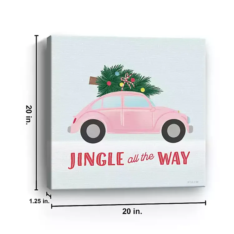 Christmas Art & Wall Decor>Kirklands Home Jingle All the Way Car Canvas Art Print