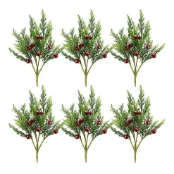 Christmas Tree Decorations>Kirklands Home Jingle Bells and Pine Tree Picks, Set of 6