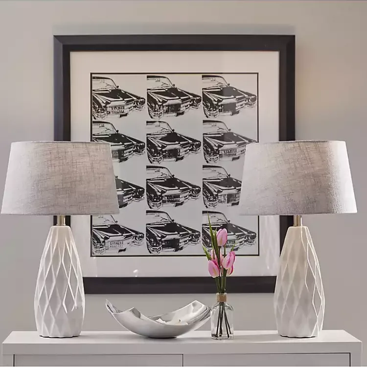 Kirklands Home Joan Table Lamps, Set of 2 Gray Hot
