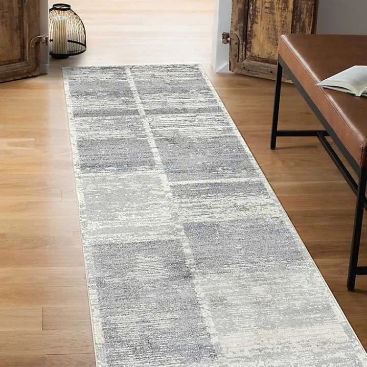 Kirklands Home Jordan Aly Modern Runner, 2x10 Gray Best