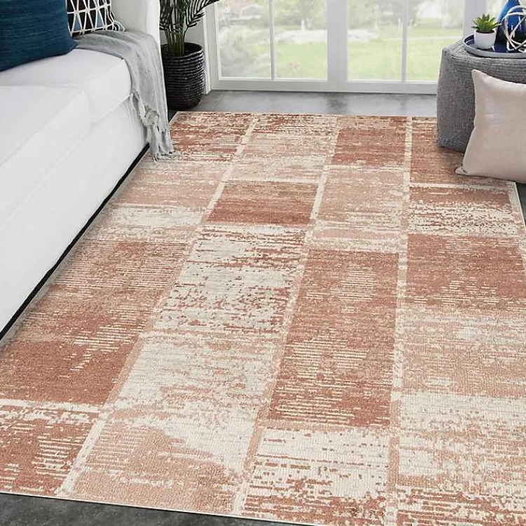Kirklands Home Jordan Aly Sand Modern Area Rug, 5x7 Red Best