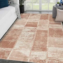 Kirklands Home Jordan Aly Sand Modern Area Rug, 7x10 Red Outlet