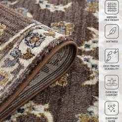 Kirklands Home Jordan Bea Area Rug, 7x10 Brown Hot