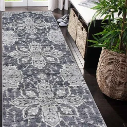 Kirklands Home Jordan Eva Medallion Runner, 2x10 Purple Hot